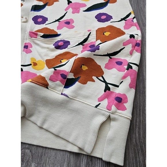 Evy's Tree Vivie in Bright Floral Sweatshirt Cardigan Sweater Size Large L - Picture 12 of 16